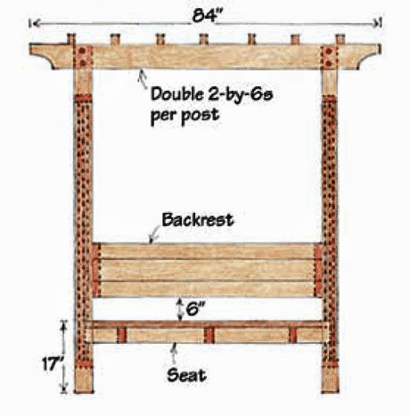 Garden Arbor with Bench Plans