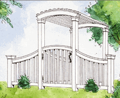 Garden Arbor with Gate