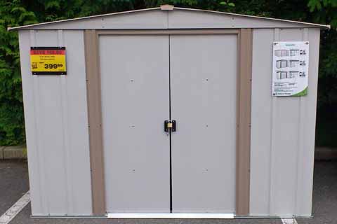 This is a common metal storage shed kit that you can purchase at a building center