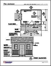 Front picture of the jackson shed plans